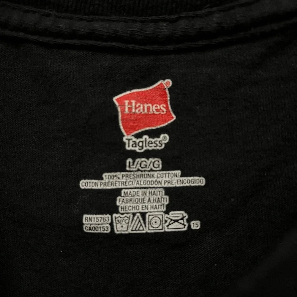 Hanes‎ Alcatraz At Night Golden Gate National Parks Black Graphic T-Shirt Mens L